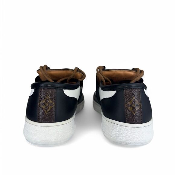 LOUIS VUITTON Black & Brown  LV Monogram Leather Sneakers EU37 - Picture 13 of 16